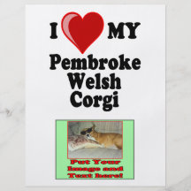 J'aime (coeur) mon chien de corgi de Gallois de Pe Prospectus
