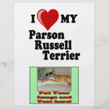 J'aime (coeur) mon chien de Russell Terrier de pas Prospectus