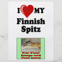 J'aime (coeur) mon chien finlandais de Spitz Prospectus