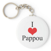 J'aime (coeur) Pappou porte-clés