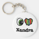 J'aime (coeur) Xandra Porte-clef