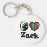 J'aime (coeur) Zack Porte-clés