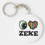J'aime (coeur) Zeke Porte-clé
