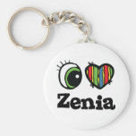 J'aime (coeur) Zenia Porte-clés