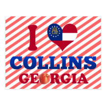 J'aime Collins, la Géorgie Cartes Postales