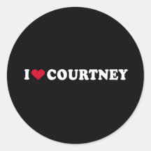 J'AIME COURTNEY ADHÉSIF ROND