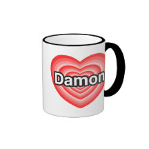J'aime Damon. Je t'aime Damon. Coeur Tasse À Café