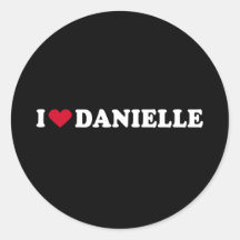 J'AIME DANIELLE AUTOCOLLANTS