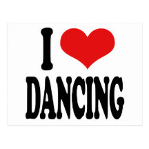 J'aime danser cartes postales