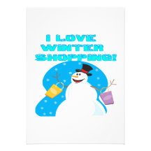 J'aime des achats d'hiver invitations