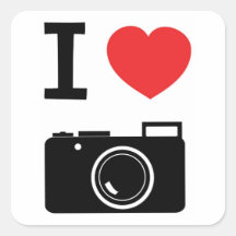 J'aime des appareils-photo autocollants