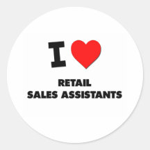 J'aime des assistants de ventes au détail adhésifs