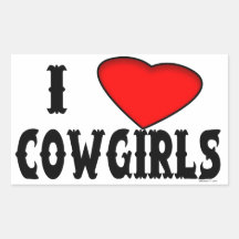 J'aime des autocollants de cow-girls