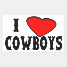 J'aime des autocollants de cowboys