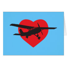 J'aime des avions carte de vœux