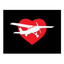 J'aime des avions cartes postales