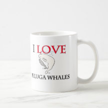 J'aime des baleines de beluga mug à café