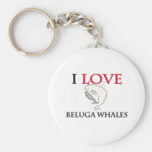 J'aime des baleines de beluga porte-clefs