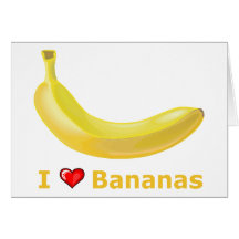 J'aime des bananes carte