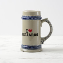 J'aime des billards tasse à café