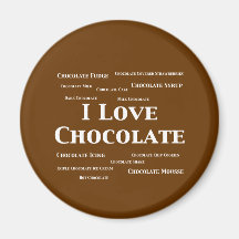 J'aime des cadeaux de chocolat magnets pour réfrigérateur