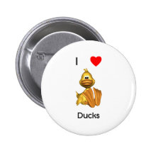 J'aime des canards badge avec épingle