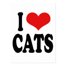 J'aime des chats carte postale