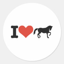J'aime des chevaux autocollants