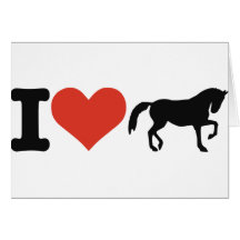 J'aime des chevaux cartes de vœux