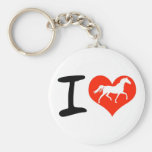 J'aime des chevaux porte-clef