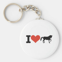 J'aime des chevaux porte-clefs