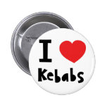 J'aime des chiches-kebabs badge avec épingle