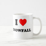 J'aime des chutes de neige tasse à café