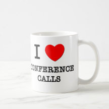 J'aime des conférences téléphoniques tasse