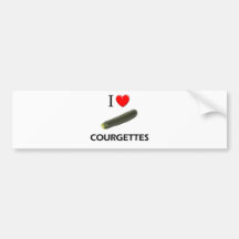 J'aime des courgettes autocollants pour voiture