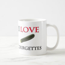 J'aime des courgettes mug à café