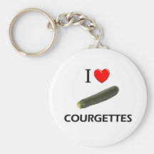 J'aime des courgettes porte-clé