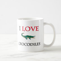 J'aime des crocodiles mug à café
