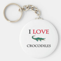 J'aime des crocodiles porte-clef