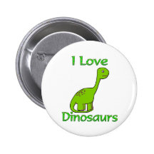 J'aime des dinosaures badge