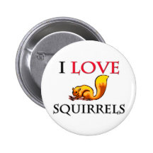J'aime des écureuils pin's avec agrafe