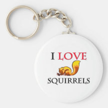 J'aime des écureuils porte-clefs