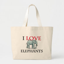 J'aime des éléphants sac
