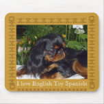 J'aime des épagneuls de jouet anglais tapis de souris