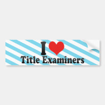 J'aime des examinateurs de titre autocollants pour voiture