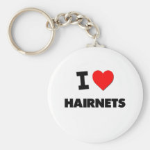 J'aime des filets à cheveux porte-clefs