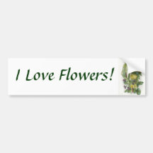 J'aime des fleurs ! Adhésif pour pare-chocs Adhésifs Pour Voiture