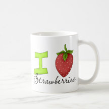 J'aime des fraises tasses à café