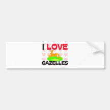 J'aime des gazelles adhésif pour voiture