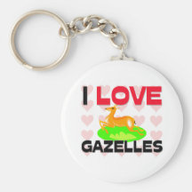 J'aime des gazelles porte-clé